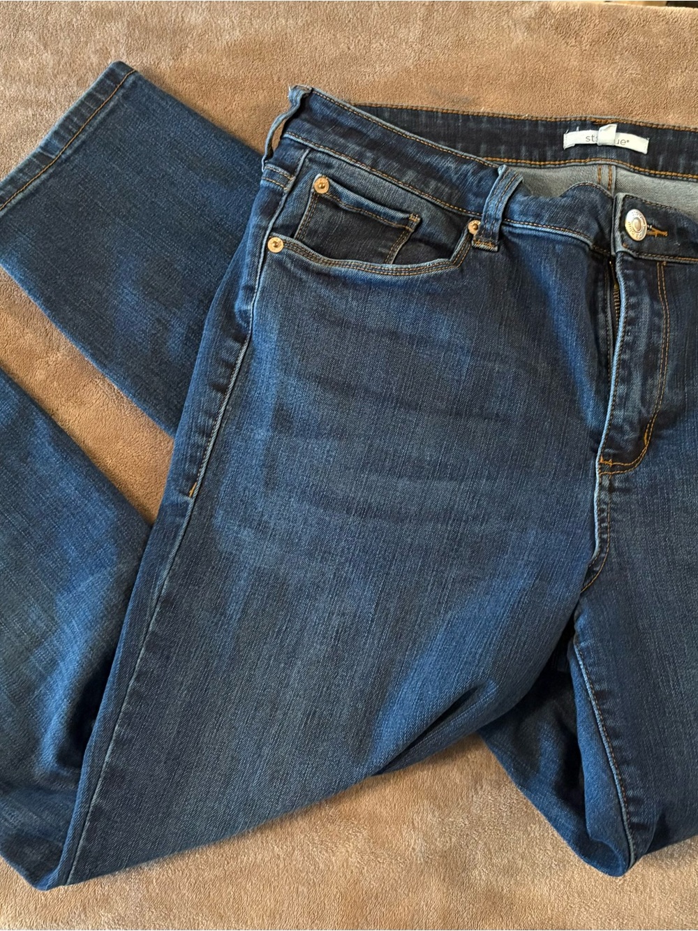 STS Blue Jeans Size 32 Dark Wash Slim Straight Stretch Denim